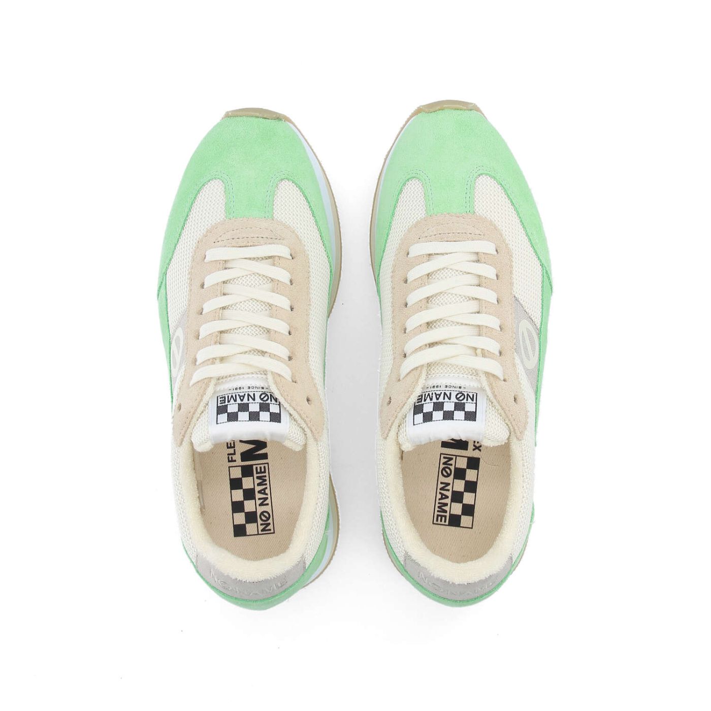 FLEX M JOGGER W - SUEDE/SDE/KNIT - GREEN/BEIGE/OFF WHITE